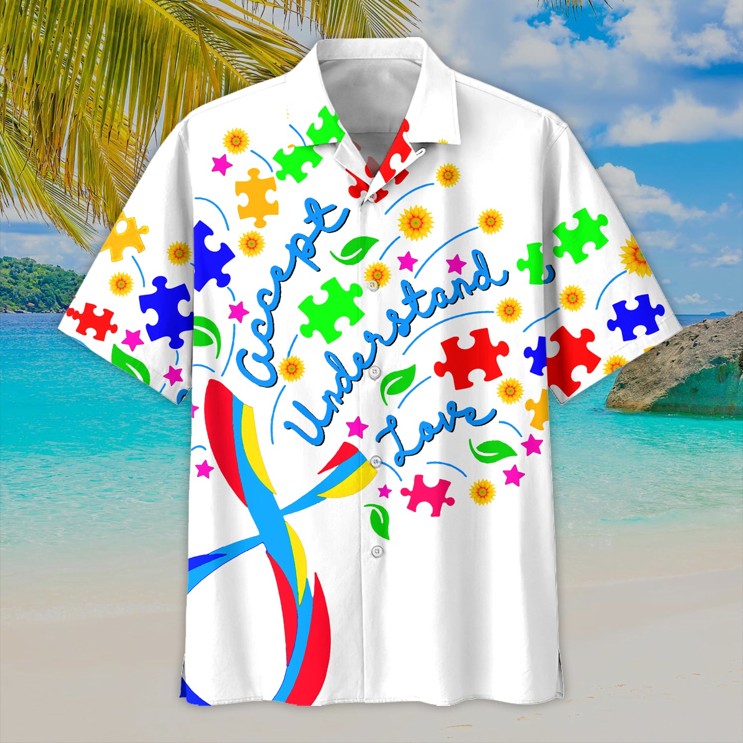 Autism Accept Understand Love Hawaiian Shirt