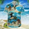 Big Foot Surfing Hawaiian Shirt Beach Outfit Summer