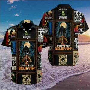 Bigfoot Don?T Stop Believin? Hawaiian Shirt