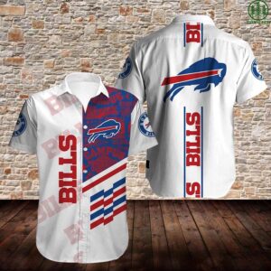 Buffalo Bills White Ver Hawaiian Shirt