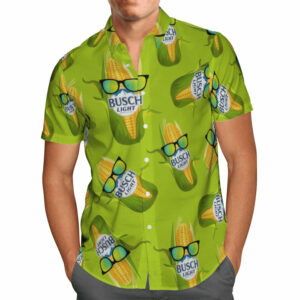Busch Light Corn Hawaiian Shirt Beach Summer Outfit