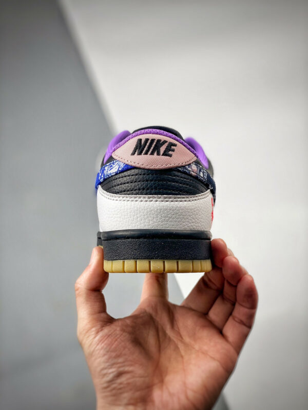 Custom Nike Dunk Low Black White Purple For Sale