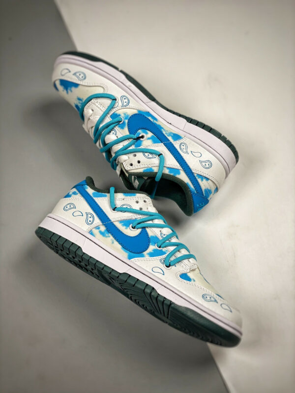 Custom Nike Dunk Low White Blue For Sale