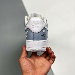 Custom x Kaws Nike Air Force 1 Low Blue White For Sale