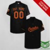 Baltimore Orioles Black And Orange Hawaiian Shirt