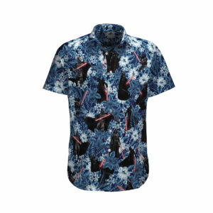 Darth Vader With Lightsaberfloral Hawaiian Shirt