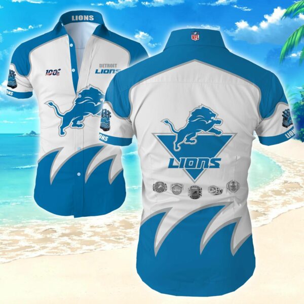 Detroit Lions Hawaiian Shirt Summer Beach Outfit
