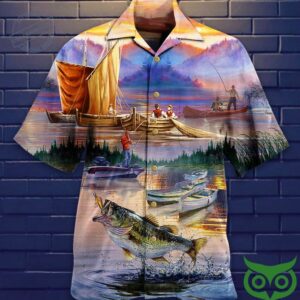 Fishing Under Sunset Limited Edition Hawaiian Shirt