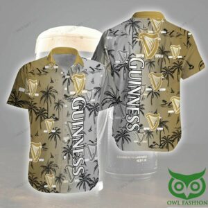 Guinness Gradient Yellow And Gray Hawaiian Shirt