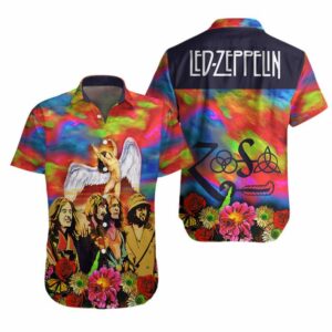 Led Zeppelin S Button Chm Hawaiian Shirt