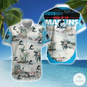 Miami Marlins Hawaiian Shirt Beach Summer Outfit