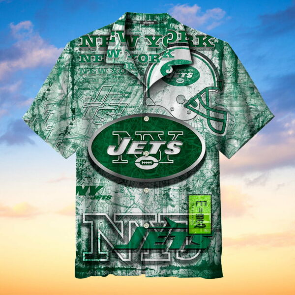 New York Jets Retro Hawaiian Shirt