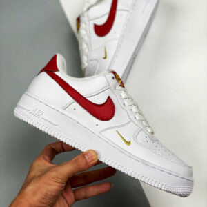 Nike Air Force 1 07 Essential White Gym Red CZ0270-104  For Sale