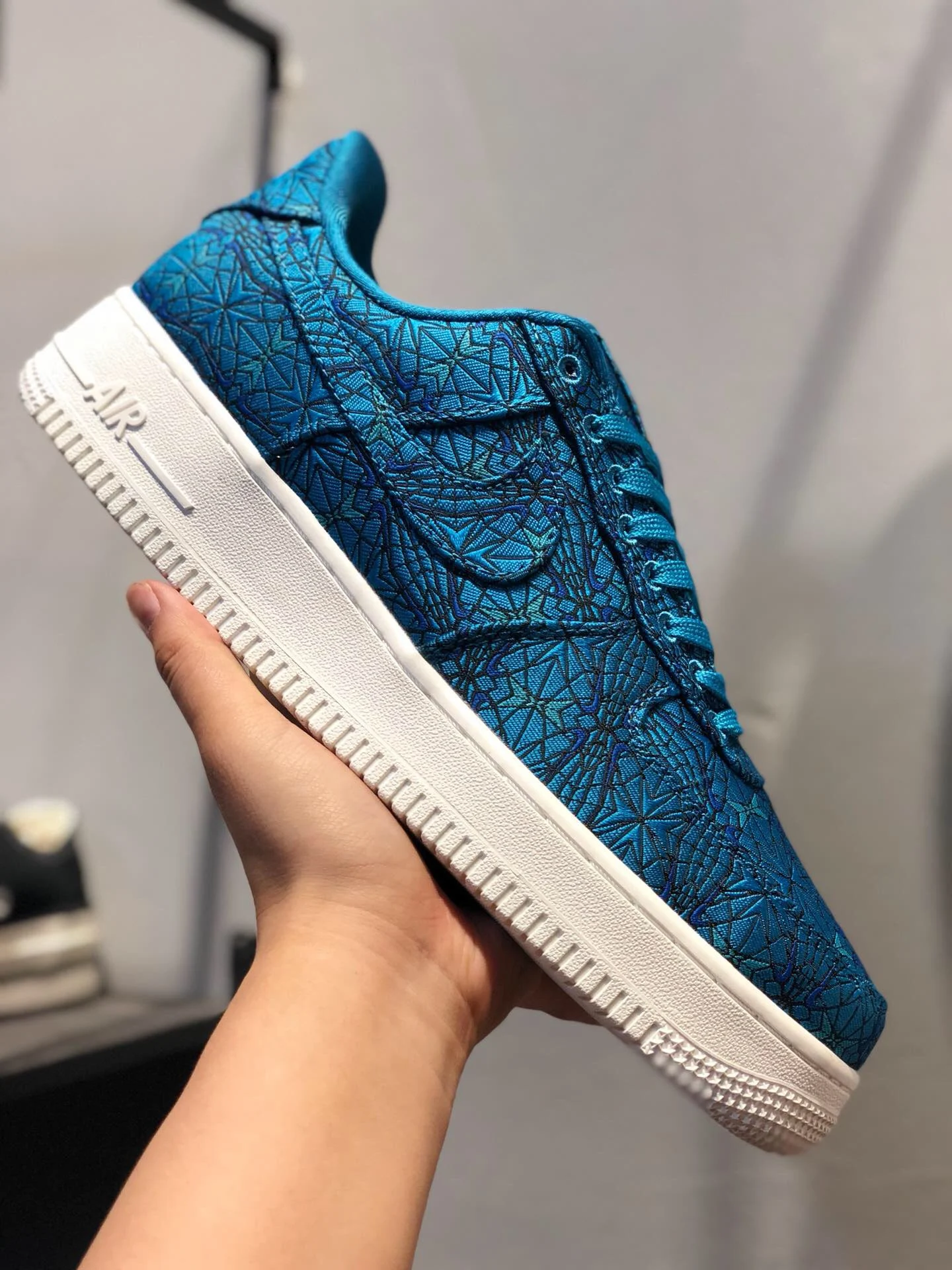Nike Air Force 1 07 Premium Green Abyss Light Blue Fury AT4144-300