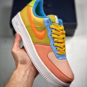 Nike Air Force 1 Sun Club Pink Olive-Blue DQ4531-700 For Sale