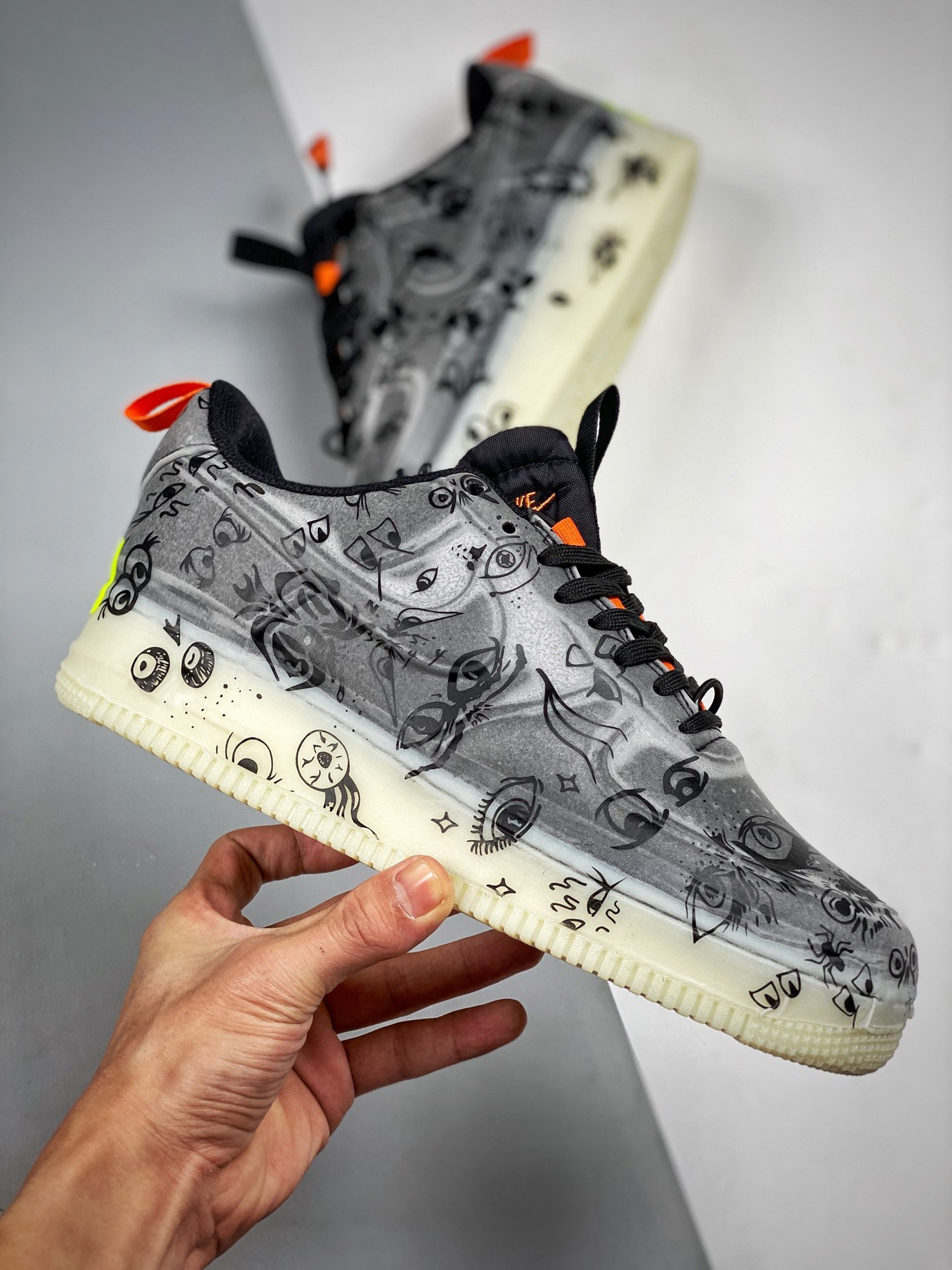 Nike Air Force 1 Experimental Halloween Black Starfish White For Sale