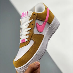 Nike Air Force 1 Flax White Pink DC1156-700 For Sale