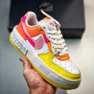 Nike Air Force 1 Fontanka White Yellow Pink DX2675-100 For Sale