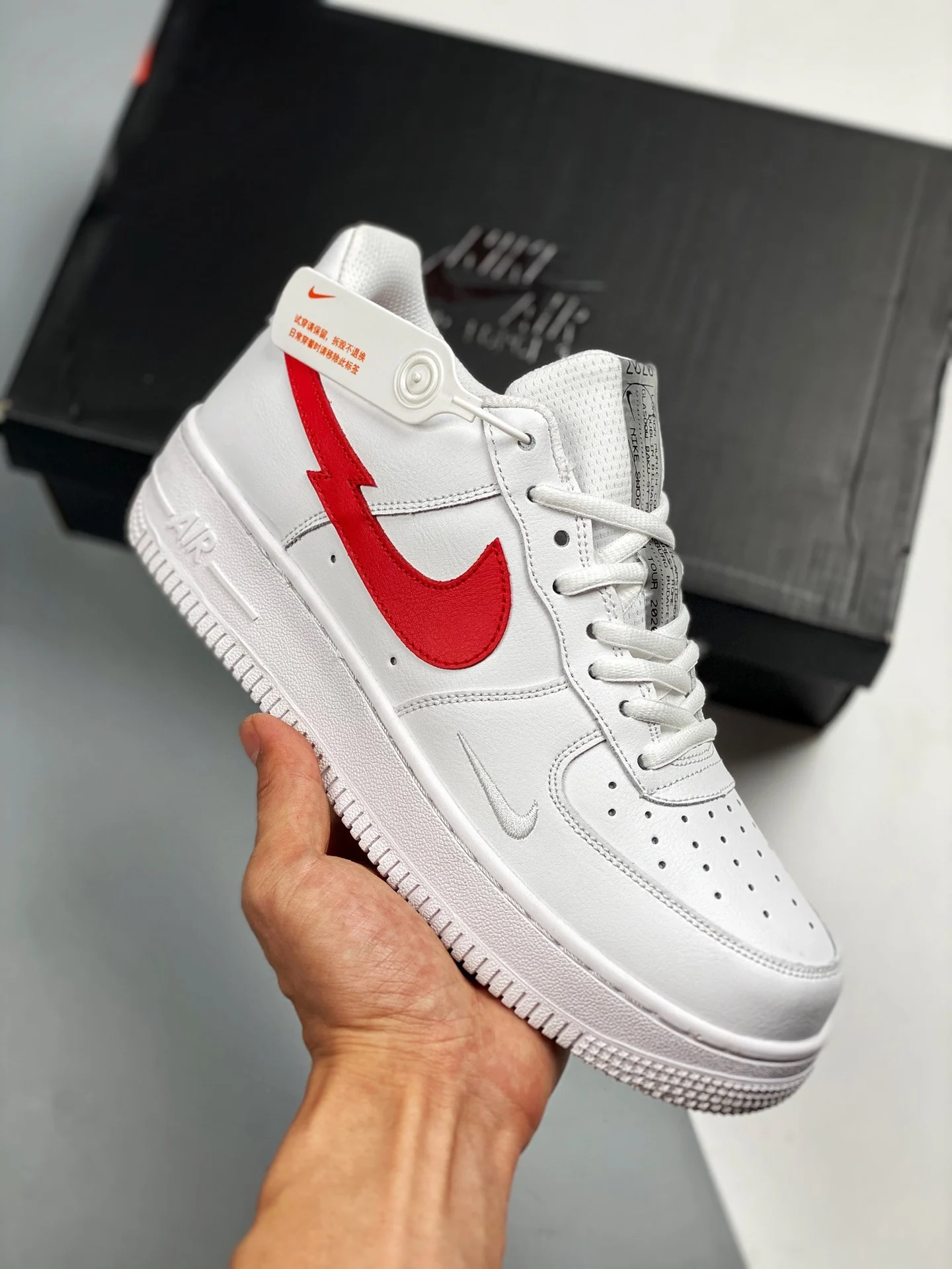 Nike Air Force 1 LV8 Euro Tour White University Red For Sale