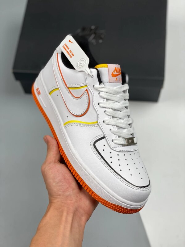 Nike Air Force 1 Low Diy White Orange Yellow For Sale