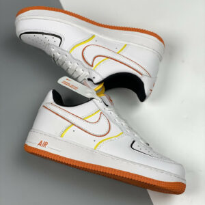 Nike Air Force 1 Low Diy White Orange Yellow For Sale