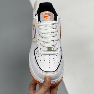 Nike Air Force 1 Low Diy White Orange Yellow For Sale