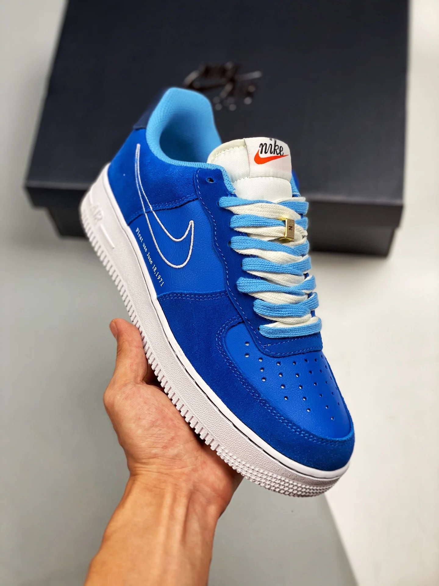 Nike Air Force 1 Low First Use University Blue White For Sale