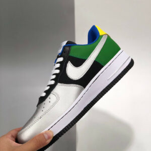 Nike Air Force 1 Low Olympic Black Metallic Silver-Chie