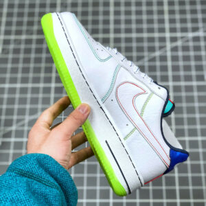 Nike Air Force 1 Low Outside The Lines White Racer Blue-Aurora Green For Sale