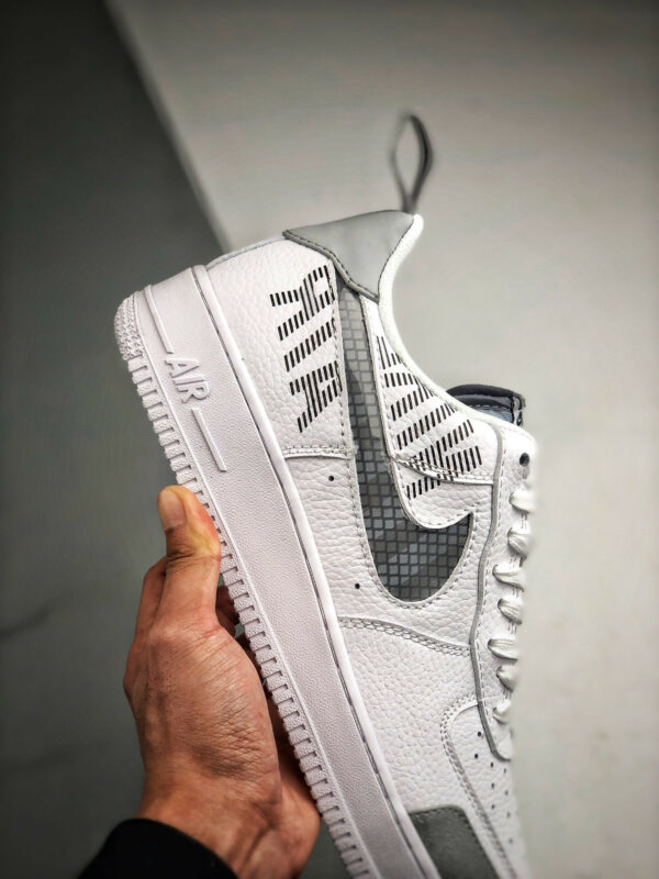 Nike Air Force 1 Low Under Constructioan White Wolf Grey-Black For Sale