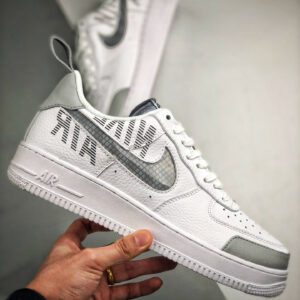 Nike Air Force 1 Low Under Constructioan White Wolf Grey-Black For Sale