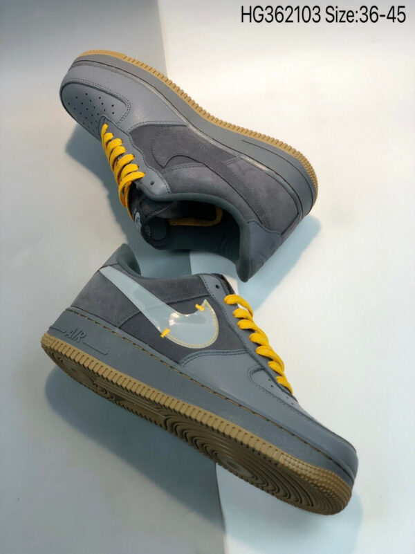 Nike Air Force 1 Low Cool Grey Yellow CQ6367-001 For Sale