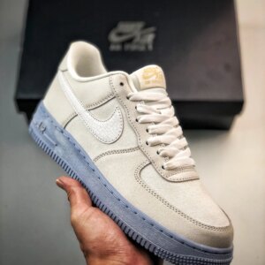 Nike Air Force 1 Low EMB Salt Flats White Blue Whisper Grey DV0787-100 For Sale