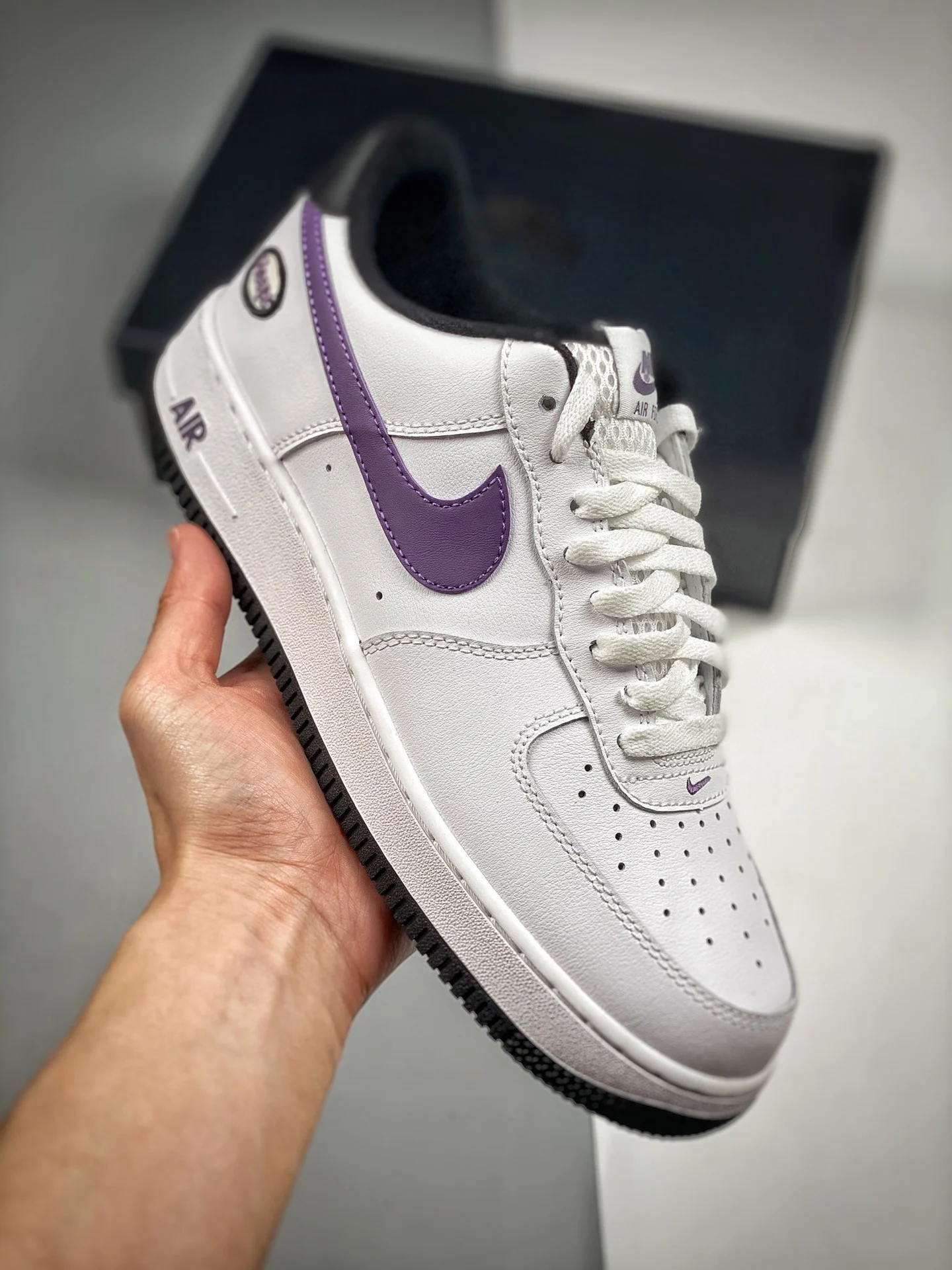Nike Air Force 1 Low Hoops White Canyon Purple-Black For Sale