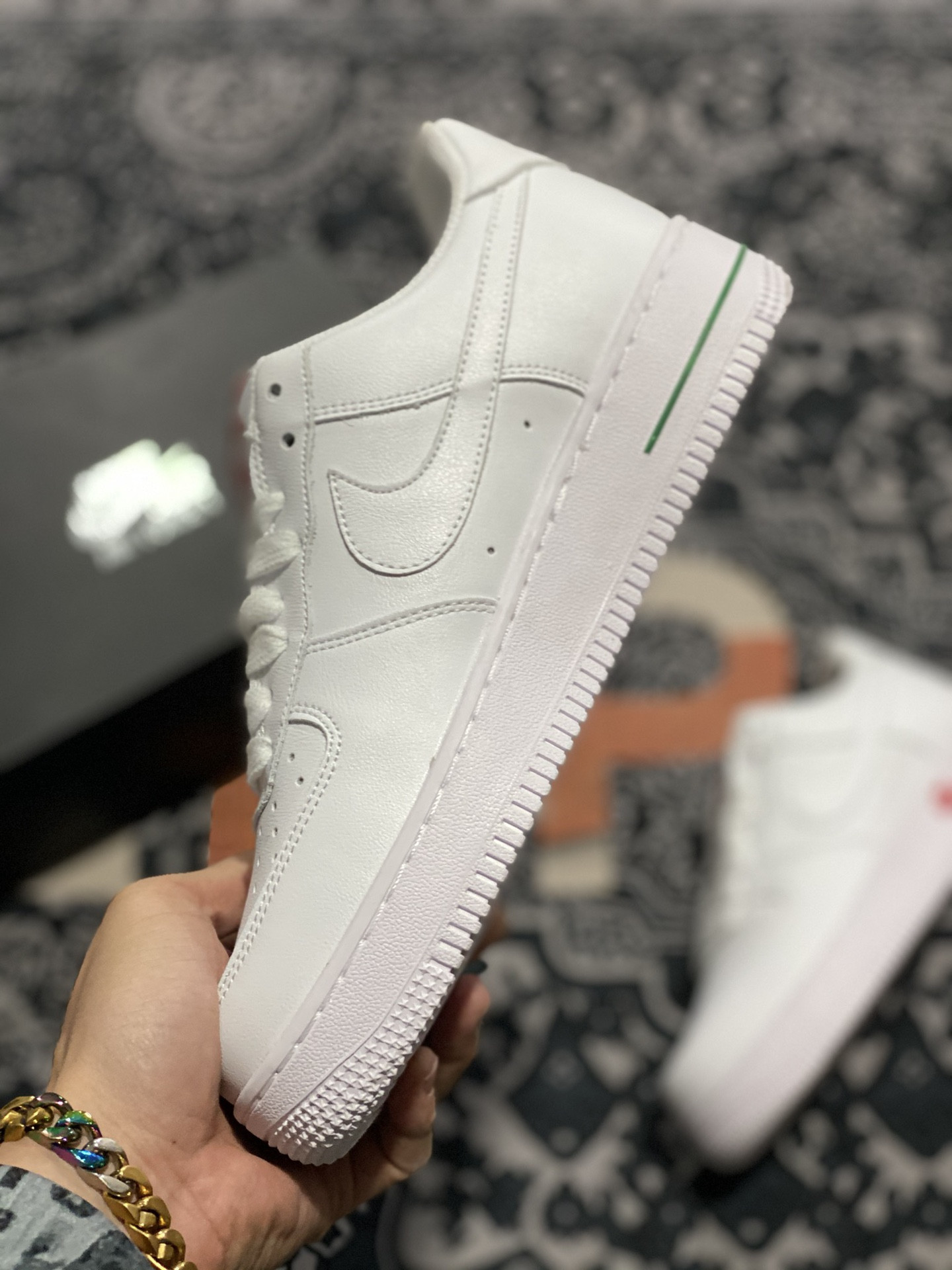 Nike Air Force 1 Low Rose White University Red-Pine Green For Sale