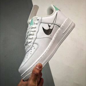 Nike Air Force 1 Low Shadow Swooshes White Black DV3455-100 For Sale