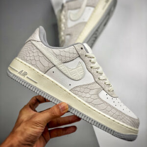 Nike Air Force 1 Low Snakeskin White Wolf Grey For Sale
