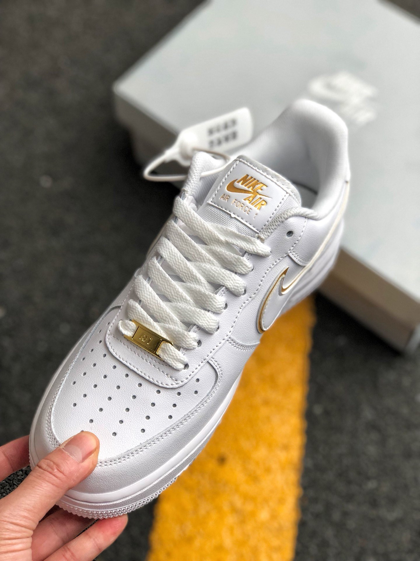 Nike Air Force 1 Low WMNS Golden Swoosh White For Sale