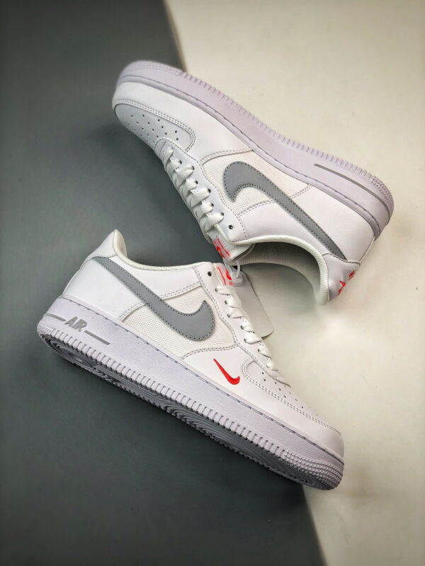 Nike Air Force 1 Low White Red Grey FD9772-100 For Sale