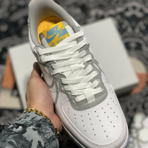 Nike Air Force 1 React White Light Smoke Grey-University Gold For Sale