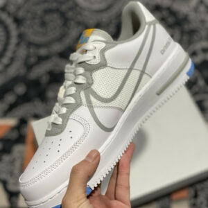 Nike Air Force 1 React White Light Smoke Grey-University Gold For Sale