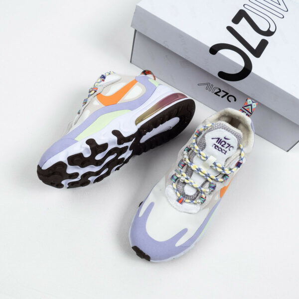 Nike Air Max 270 React Cream Purple Orange For Sale