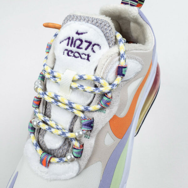 Nike Air Max 270 React Cream Purple Orange For Sale