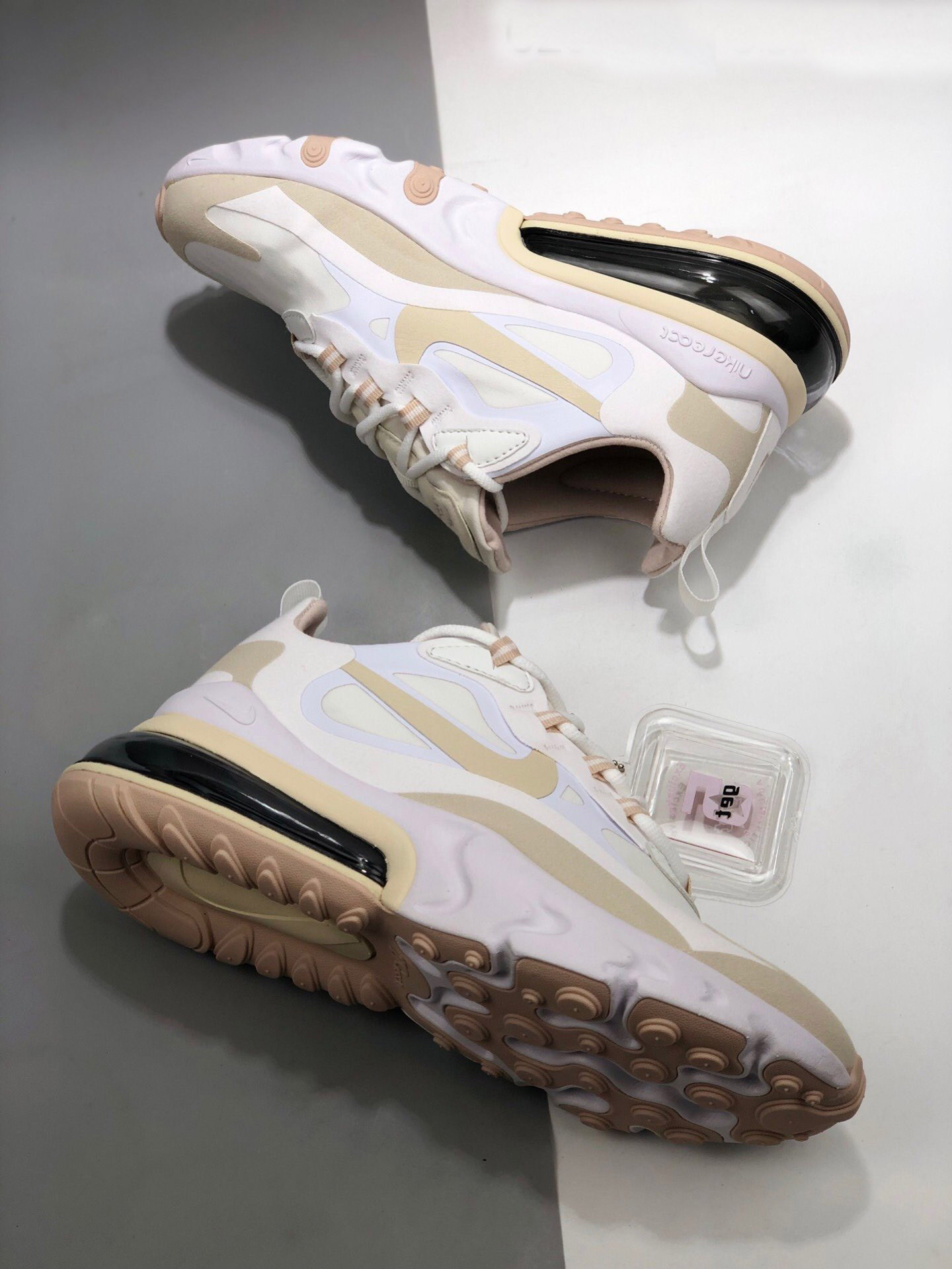 Nike Air Max 270 React White Light Orewood Brown For Sale