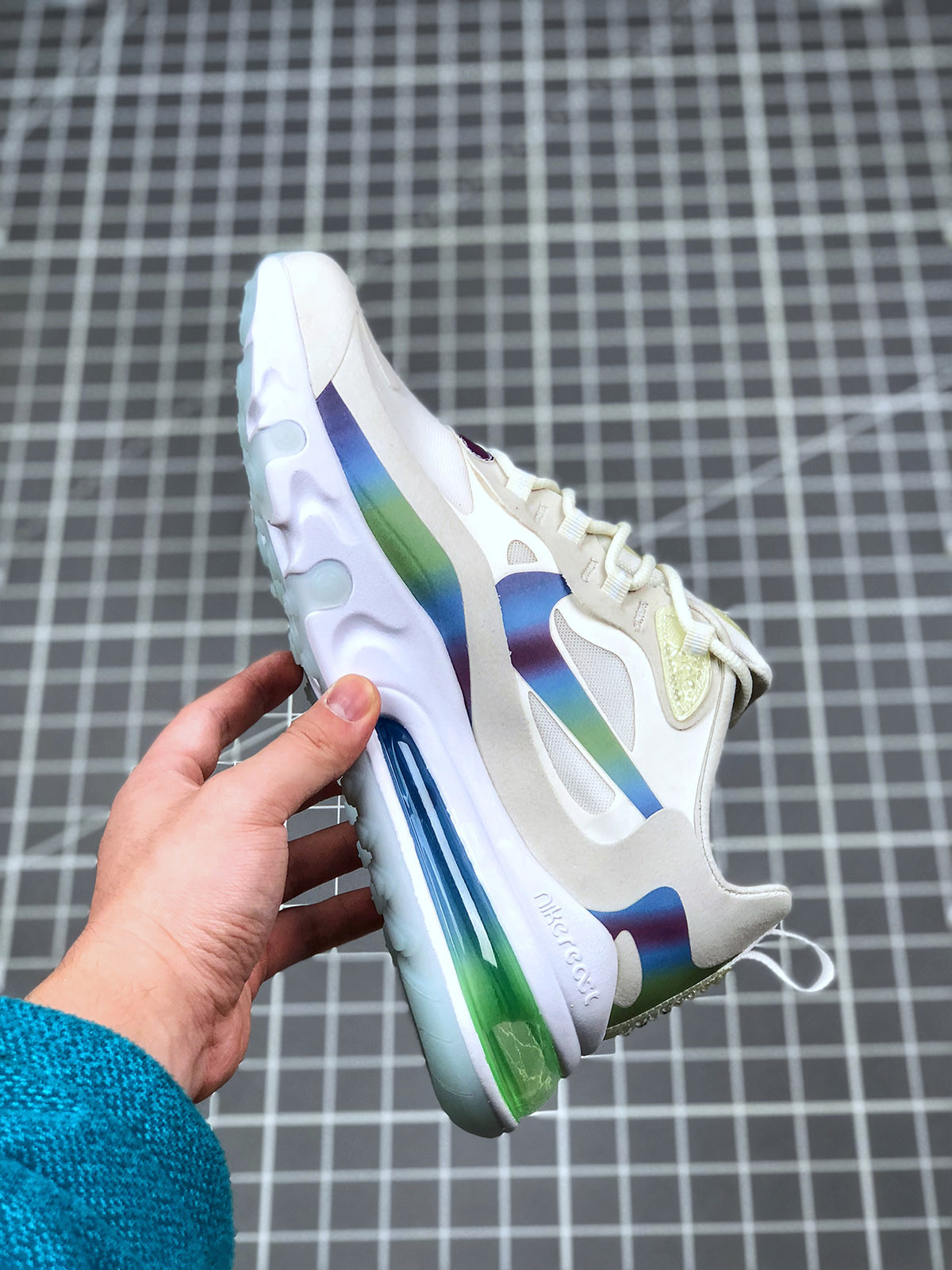 Nike Air Max 270 React White Multi-Color Platinum Tint For Sale