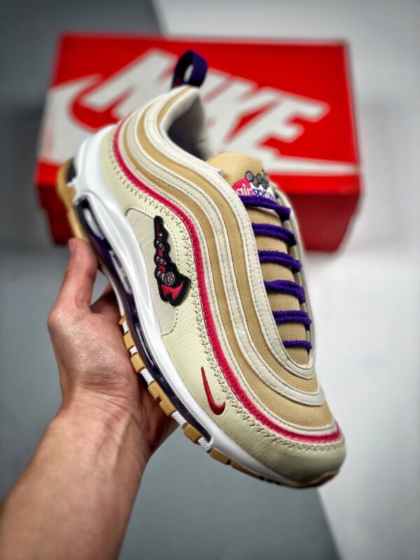 Nike Air Max 97 Air Sprung Tan Purple-Pink For Sale