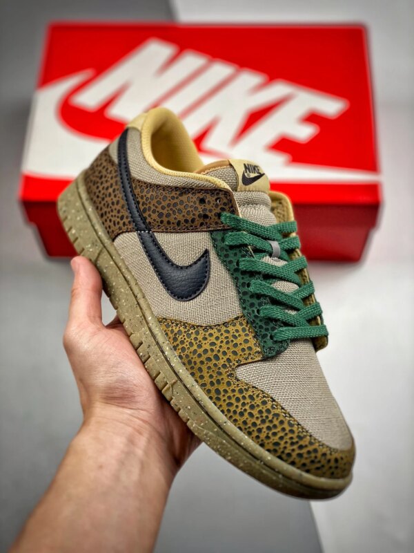 Nike Dunk Low Safari Cacao Wow Off Noir-Gorge Green DX2654-200 For Sale