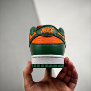 Nike Dunk Low Miami Hurricanes Team Dark Green Team Orange-White For Sale