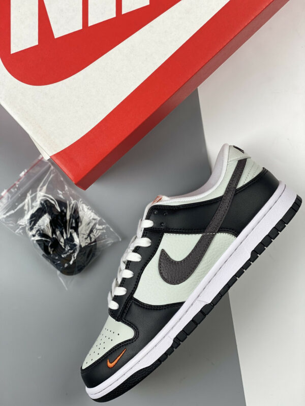 Nike Dunk Low Mini Swoosh Grey Black Orange FN7808-001 For Sale