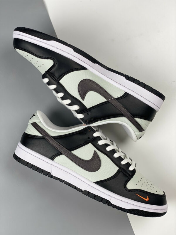 Nike Dunk Low Mini Swoosh Grey Black Orange FN7808-001 For Sale